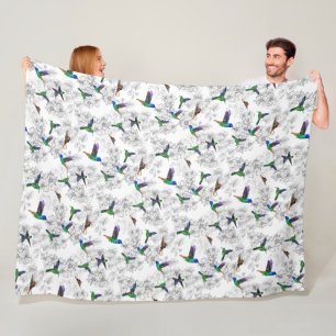 Couverture Polaire Ressort polaire Blancet Colorful Hummingbird Voler