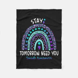 Couverture Polaire Restez demain Besoin de vous Rainbow Suicide Sensi