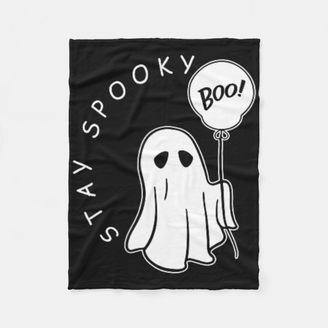 Couverture Polaire Restez Éffrayant Boo Cute Ghost Halloween Saison É (Devant)