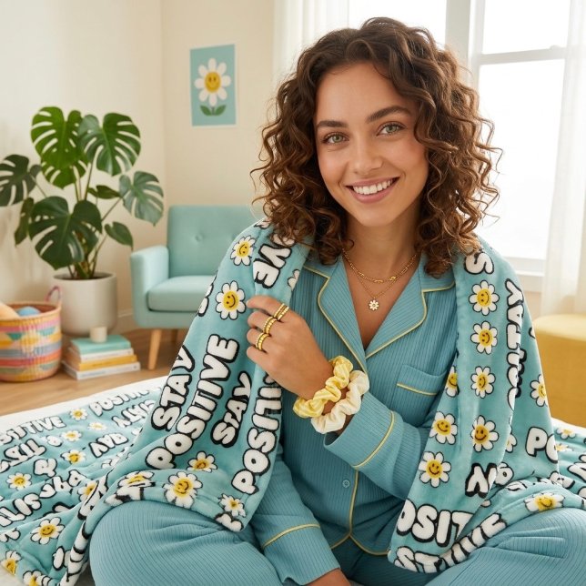 Couverture Polaire Restez Positif (Créateur téléchargé)