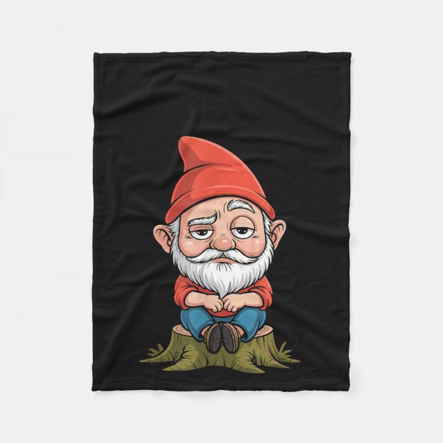 Couverture Polaire Resting Gnome Face Cute Funny Christmas Kawaii Car (Devant)
