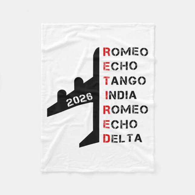 Couverture Polaire Retired Lot 2026 Phonetic Alphabet Retirement Gift (Devant)