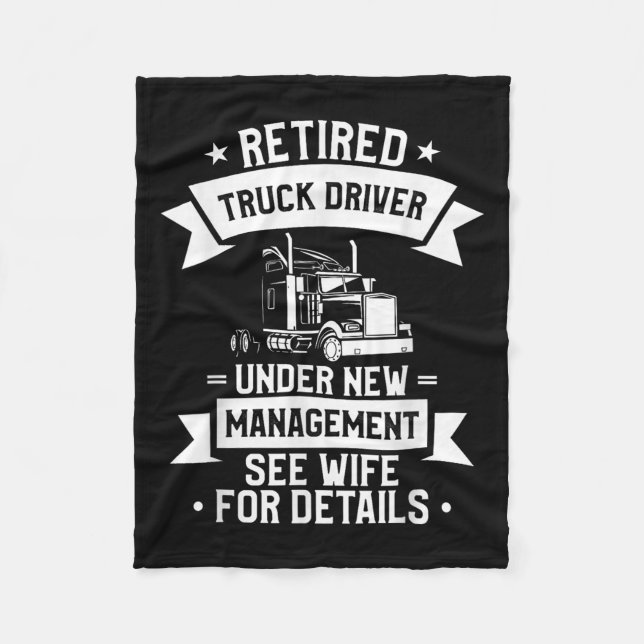 Couverture Polaire Retired Truck Driver Funny Retirement Quote For A  (Devant)