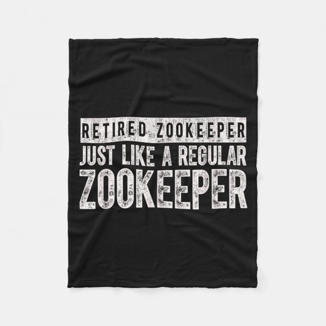 Couverture Polaire Retired Zookeeper Funny Zoo Keeper Retirement  (Devant)