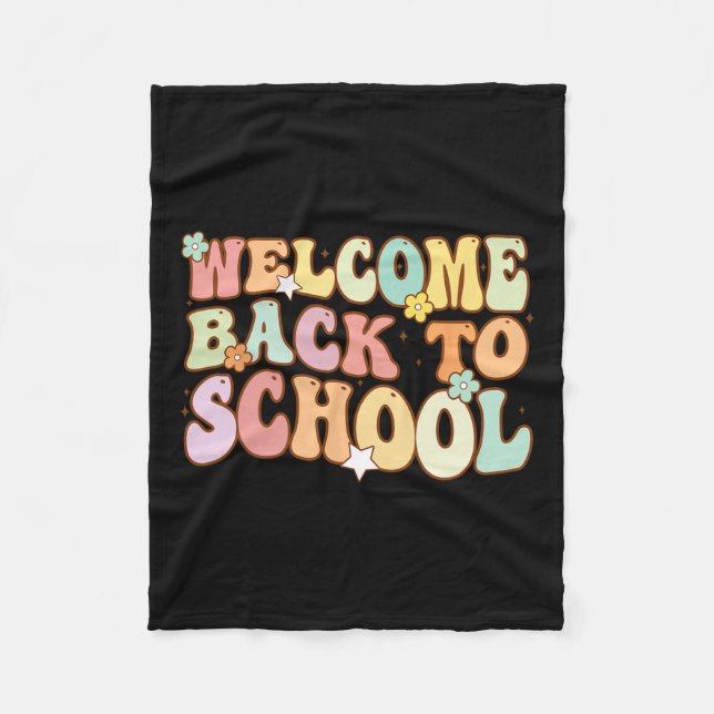 Couverture Polaire Retour À L'École Rétro Premier Jour De L'École Ens (Devant)