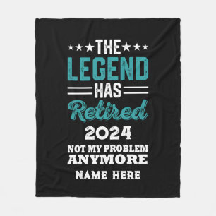 Couverture Polaire Retraite personnalisée La légende a pris sa retrai