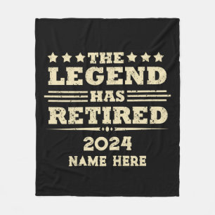 Couverture Polaire Retraite personnalisée La légende a pris sa retrai