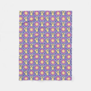 Couverture Polaire Rétrieur en or lunatique Sun Polka Dot Purple