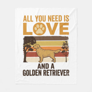 Couverture Polaire Retriever doré Tout ce dont vous avez besoin est d
