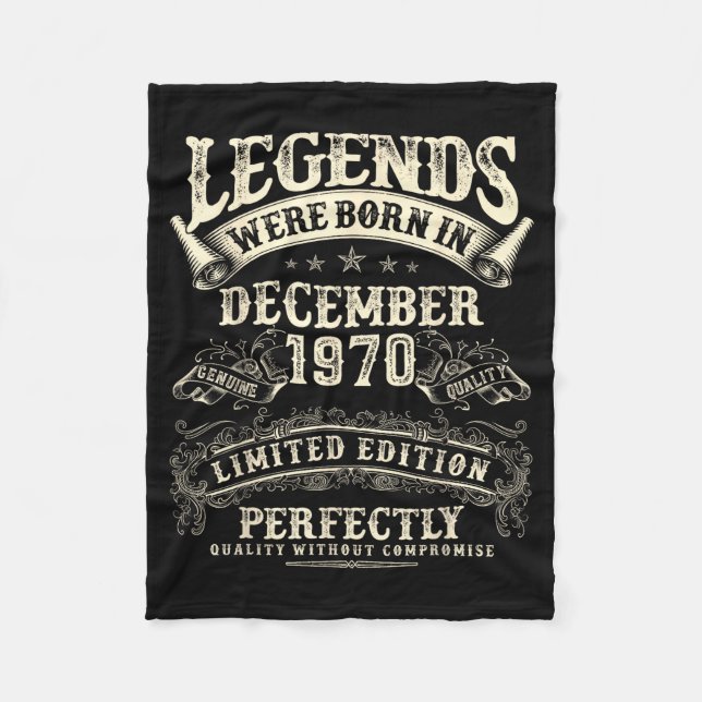 Couverture Polaire Retro 55th Birthday For Men 55 Year Old December 1 (Devant)