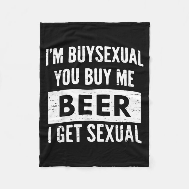 Couverture Polaire Retro Beer Funny I'm Buyual You Buy Me Beer I Get  (Devant)