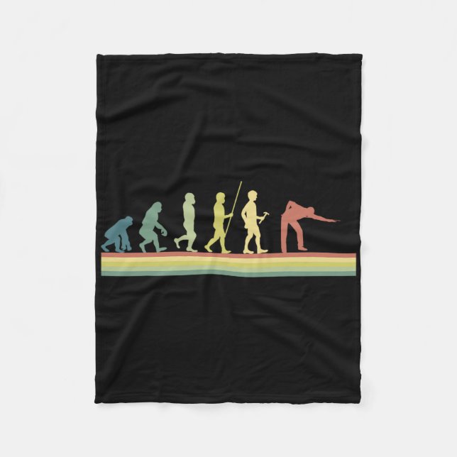Couverture Polaire Retro Billiards Human Evolution Lover Pool Cadeau  (Devant)