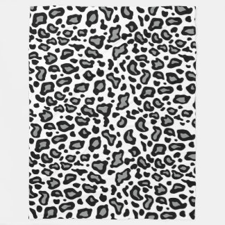 Couverture Polaire Retro Blanc Leopard Motif Fleece Blanket cadeau