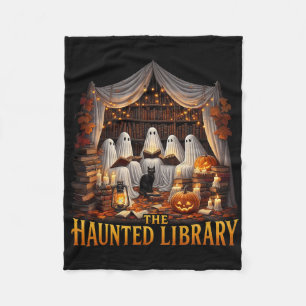 Couverture Polaire Retro Bookish Witch Boo Ghost Haunted Bookstore Ha