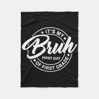 Couverture Polaire Retro Bruh C'est Mon Premier Jour De 1ère Année Sc