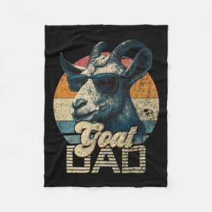 Couverture Polaire Retro Chèvre Papa Meilleure Chèvre Papa Daddy Dadd