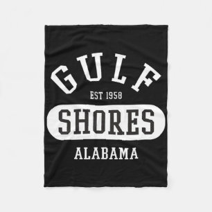 Couverture Polaire Retro College Style Gulf Shores Al Femmes Hommes E
