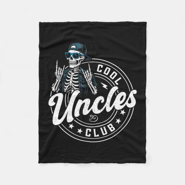 Couverture Polaire Retro Cool Uncles Club Funny Skeleton New Uncle Me (Devant)