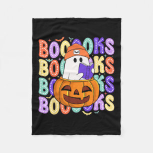 Couverture Polaire Retro Cute Ghost Enseignant Halloween Librairie Li