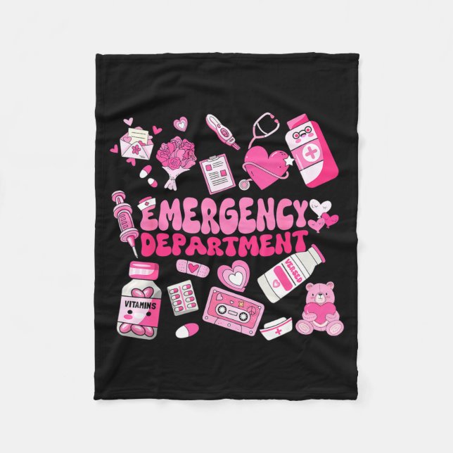 Couverture Polaire Retro Emergency Department Nk Valentine Er Nurse W (Devant)