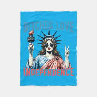 Couverture Polaire Rétro Es Amour Indépendance Drôle 4 Juillet