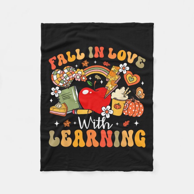 Couverture Polaire Retro Fall In Love Avec Apprentissage Automne Citr (Devant)