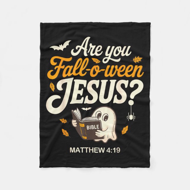 Couverture Polaire Retro Fall Religious Bible Matthew Are You Fall-o- (Devant)