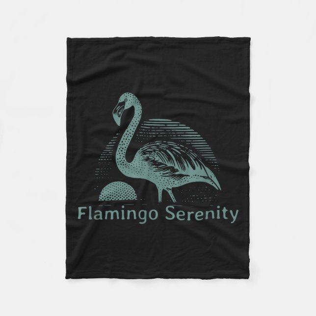 Couverture Polaire Retro Flamingo Sunset Funny 70s 80s 90s Men Women  (Devant)