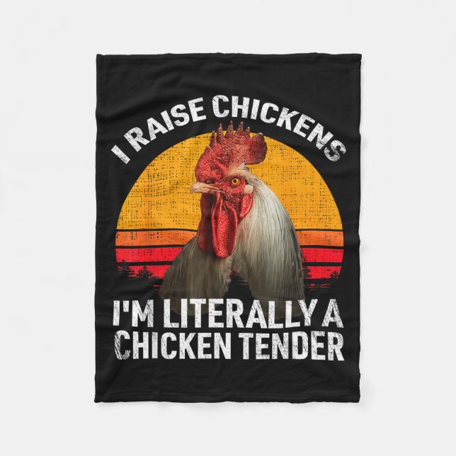 Couverture Polaire Retro Funny Chicken Lover Gift – I Raise Chickens  (Devant)