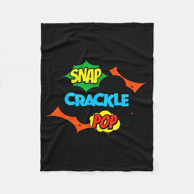 Couverture Polaire Retro Funny Snap Crackle P Quote Relax Meme Game  (Devant)
