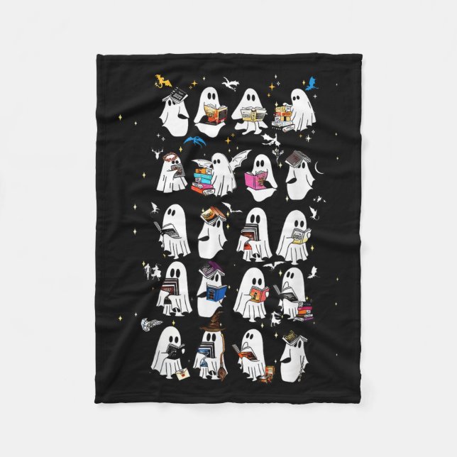 Couverture Polaire Retro Ghost Book Imaginaire Series Halloween Book  (Devant)