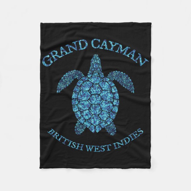Couverture Polaire Retro Grand Cayman Islands Sea Turtle Graphic Vint (Devant)