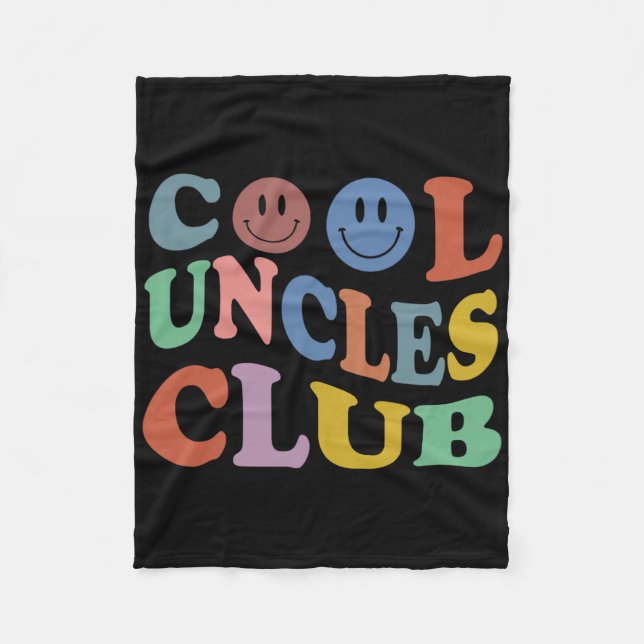 Couverture Polaire Retro Groovy Cool Uncles Club Smile Face Funny New (Devant)