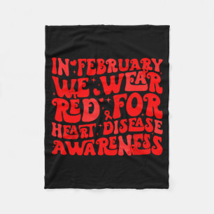Couverture Polaire Rétro Groovy En Février Nous Portons Le Mal Rouge