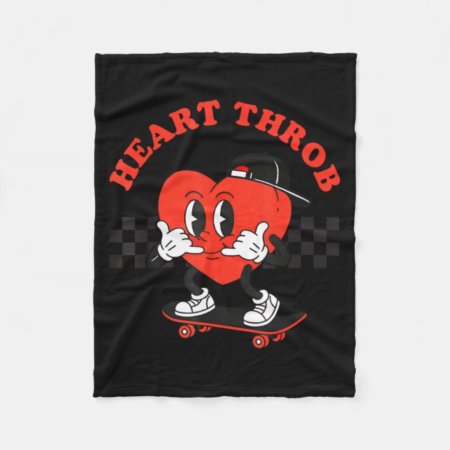 Couverture Polaire Retro Groovy Heart Throb Valentines Day Toddlers B (Devant)