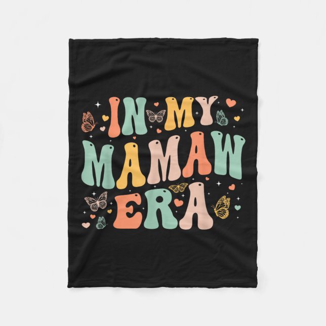 Couverture Polaire Retro Groovy In My Mamaw Era Mother's Day Women  (Devant)