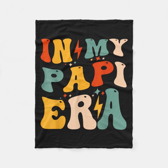 Couverture Polaire Retro Groovy In My Pa Era Funny Father's Day Mens  (Devant)