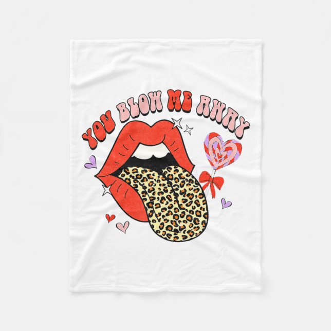 Couverture Polaire Retro Groovy Valentines Day Dress You Blow Me Away (Devant)