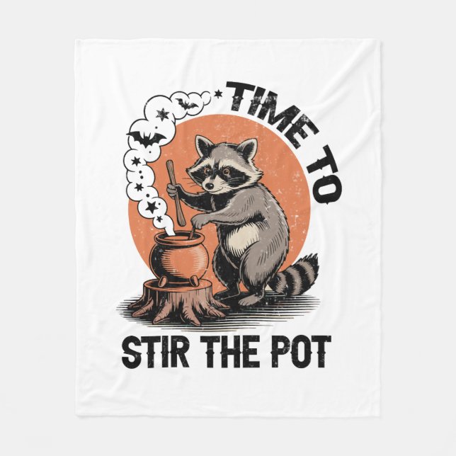 Couverture Polaire Retro Halloween Feral Time to Stir Pot (Devant)