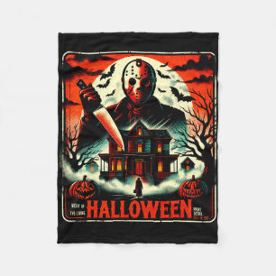 Couverture Polaire Rétro Halloween Horror Night 80s Slasher Vibes