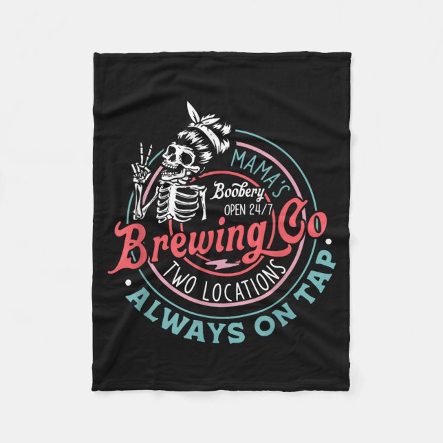 Couverture Polaire Retro Mama's Ery Brewing Co Funny Breastfeeding Sk (Devant)