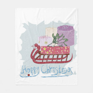 Couverture Polaire Rétro Merry Christmas !