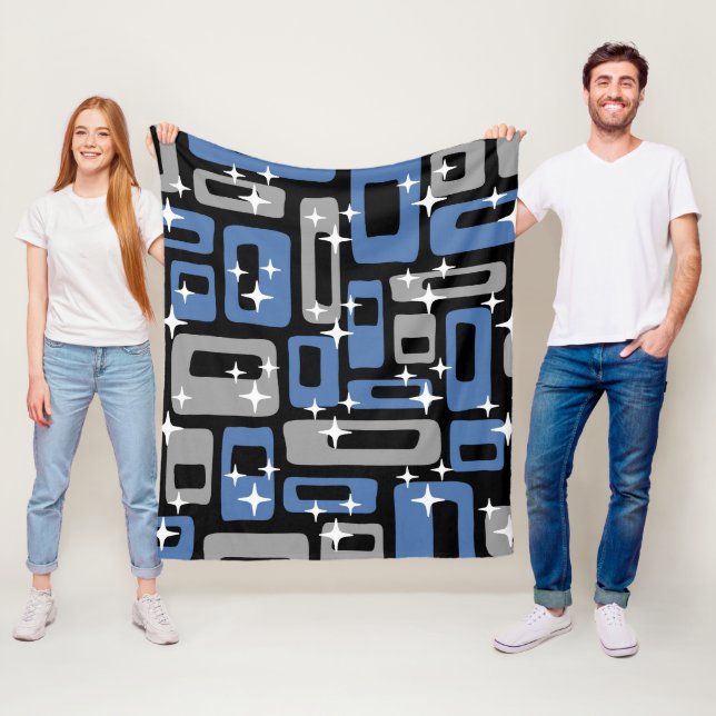Couverture Polaire Retro Mid-Century Moderne Abstrait (En situation)