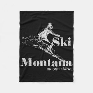 Couverture Polaire Retro Montana Bridger Bowl Skiing Tee