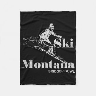 Couverture Polaire Retro Montana Bridger Bowl Skiing Tee