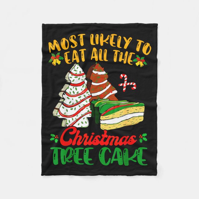 Couverture Polaire Retro Most Likely To Eat All The Christmas Tree Ca (Devant)
