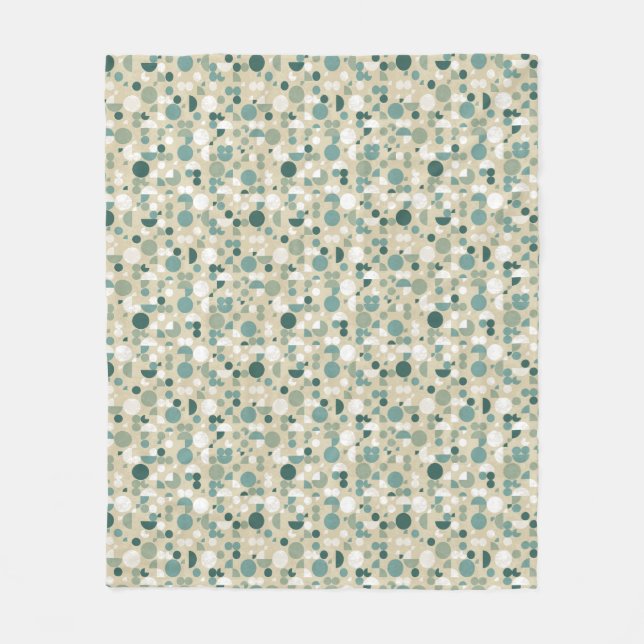 Couverture Polaire Rétro motif abstrait (Devant)