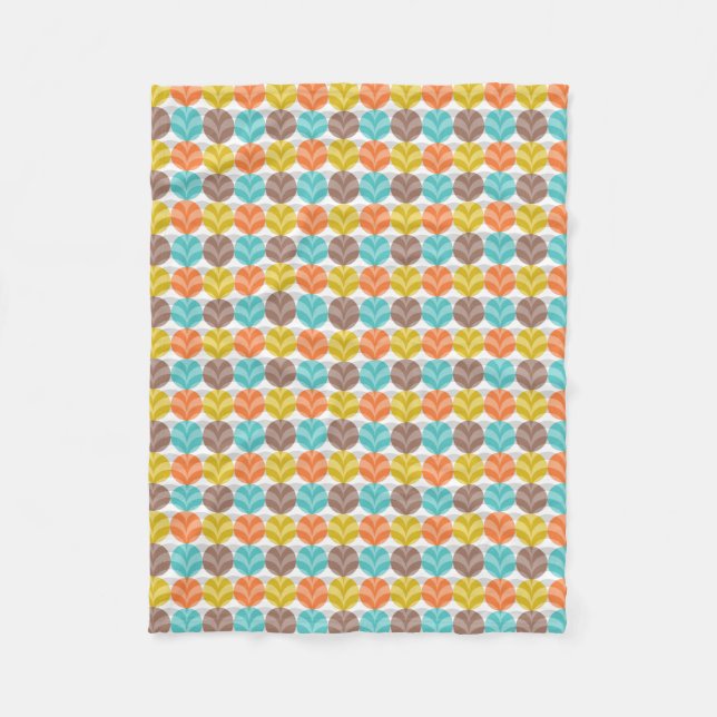 Couverture Polaire Rétro motif de pois coloré (Devant)