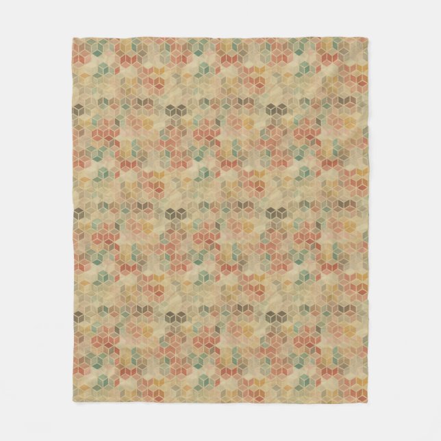 Couverture Polaire Rétro motif géométrique 5 (Devant)