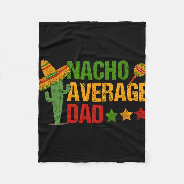 Couverture Polaire Retro Nacho papa moyen pour Cinco De Mayo (Devant)